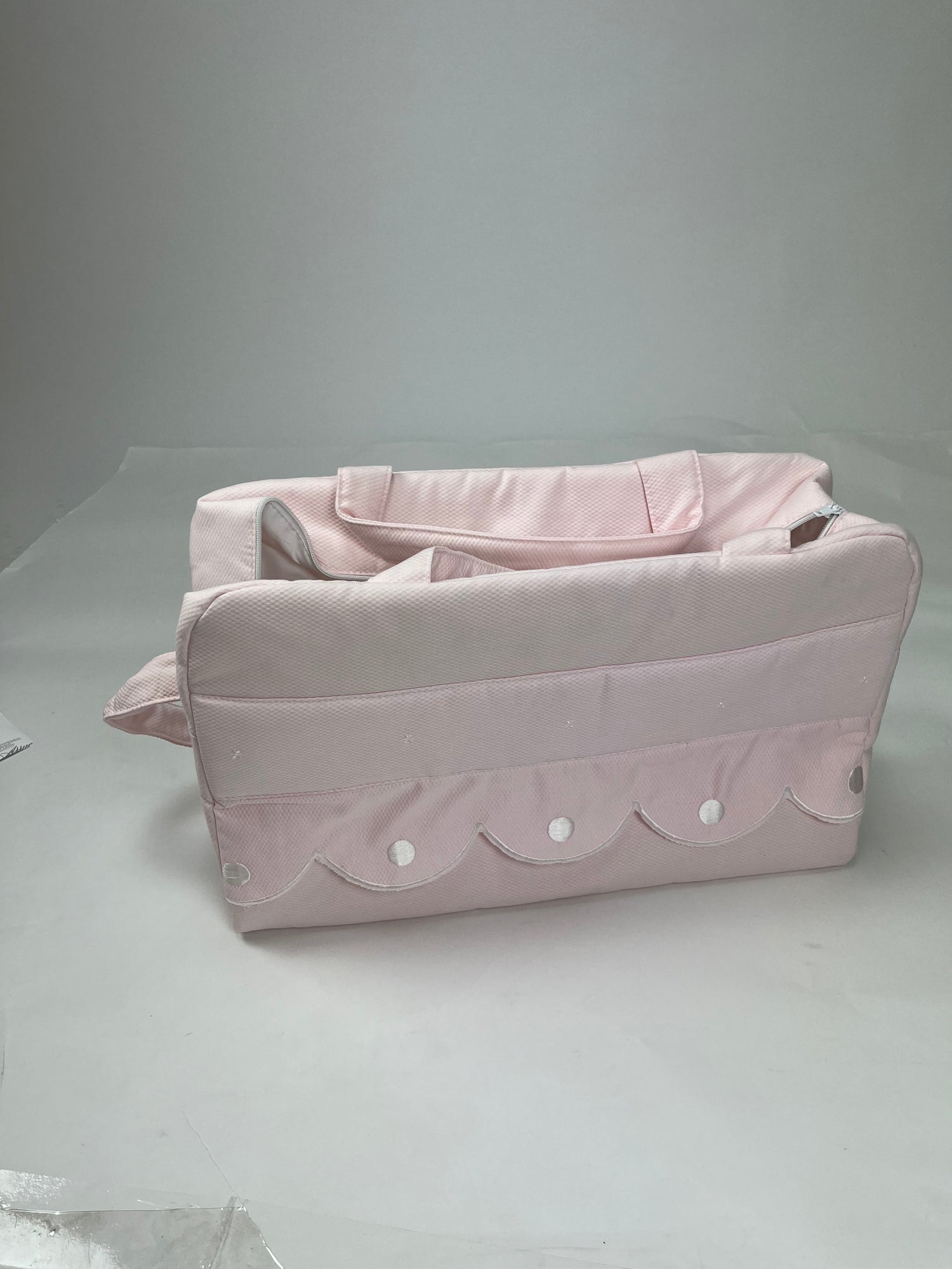 Bolso Maternal Rosa Piqué para Carrito | Elegante, Amplio y Práctico | BabyWorld