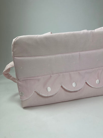 Bolso Maternal Rosa Piqué para Carrito | Elegante, Amplio y Práctico | BabyWorld