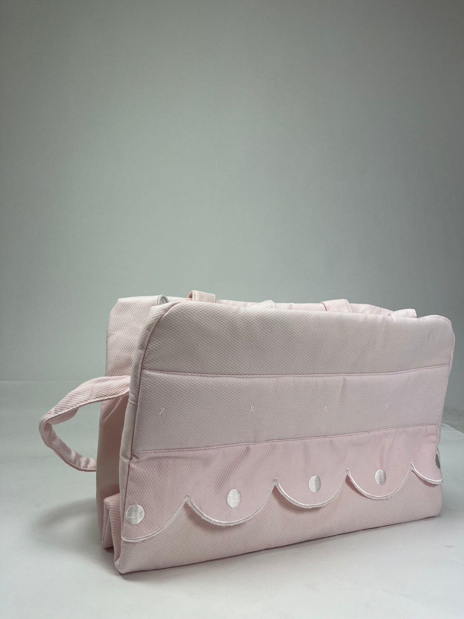 Bolso Maternal Rosa Piqué para Carrito | Elegante, Amplio y Práctico | BabyWorld