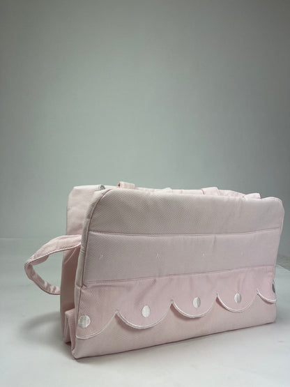 Bolso Maternal Rosa Piqué para Carrito | Elegante, Amplio y Práctico | BabyWorld