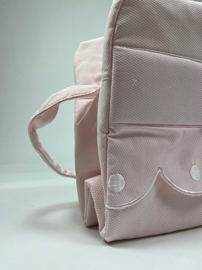 Bolso Maternal Rosa Piqué para Carrito | Elegante, Amplio y Práctico | BabyWorld