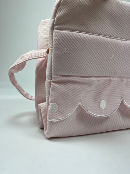 Bolso Maternal Rosa Piqué para Carrito | Elegante, Amplio y Práctico | BabyWorld