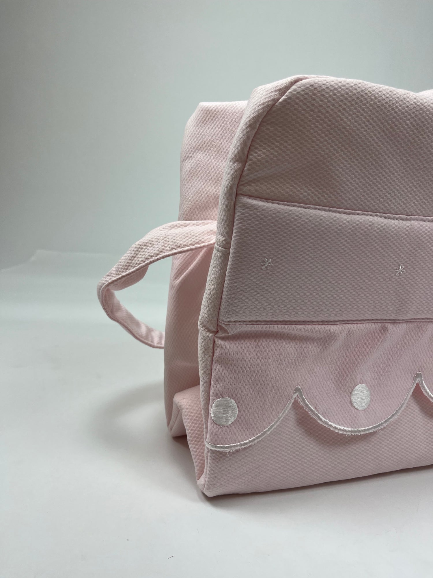 Bolso Maternal Rosa Piqué para Carrito | Elegante, Amplio y Práctico | BabyWorld